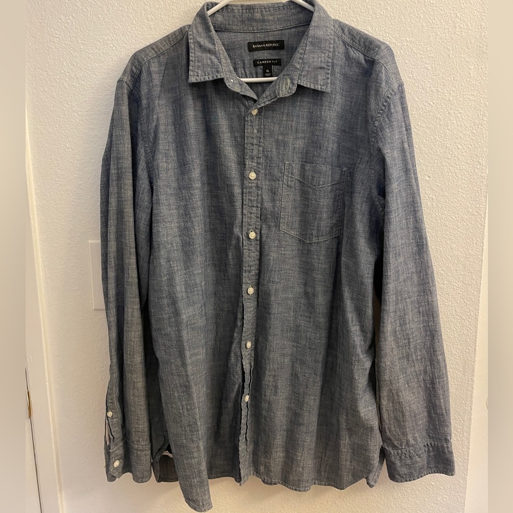 Banana Republic Mens Chambray Shirt XL